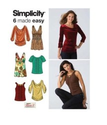 3536 6 EZ RUCHED SLVS/TIED OR NOT KNIT TOPS PATTERN 12-20